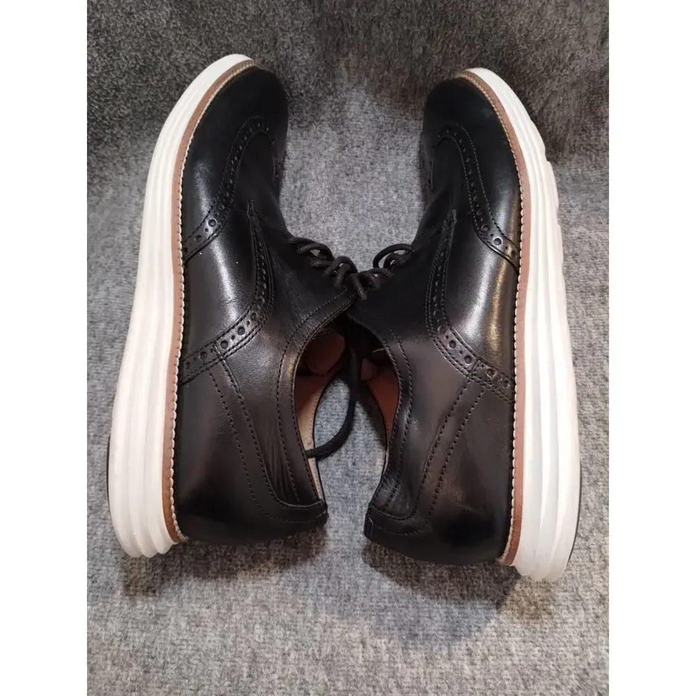 Cole Haan Original Grand Wingtip Oxford Mens US 10 M Black Leather Shoes C26469